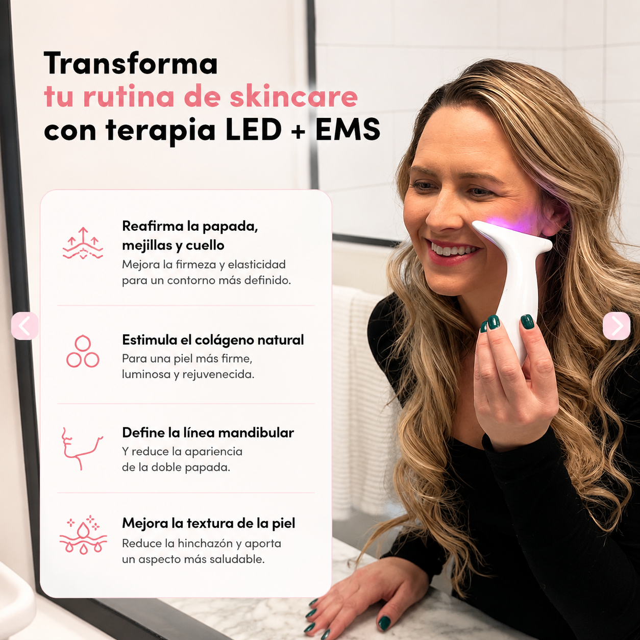 GlowLift™ | Masajeador Facial LED EMS