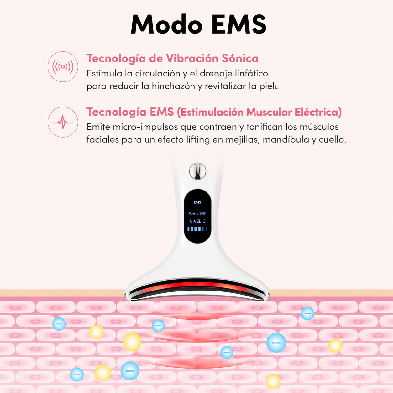 GlowLift™ | Masajeador Facial LED EMS