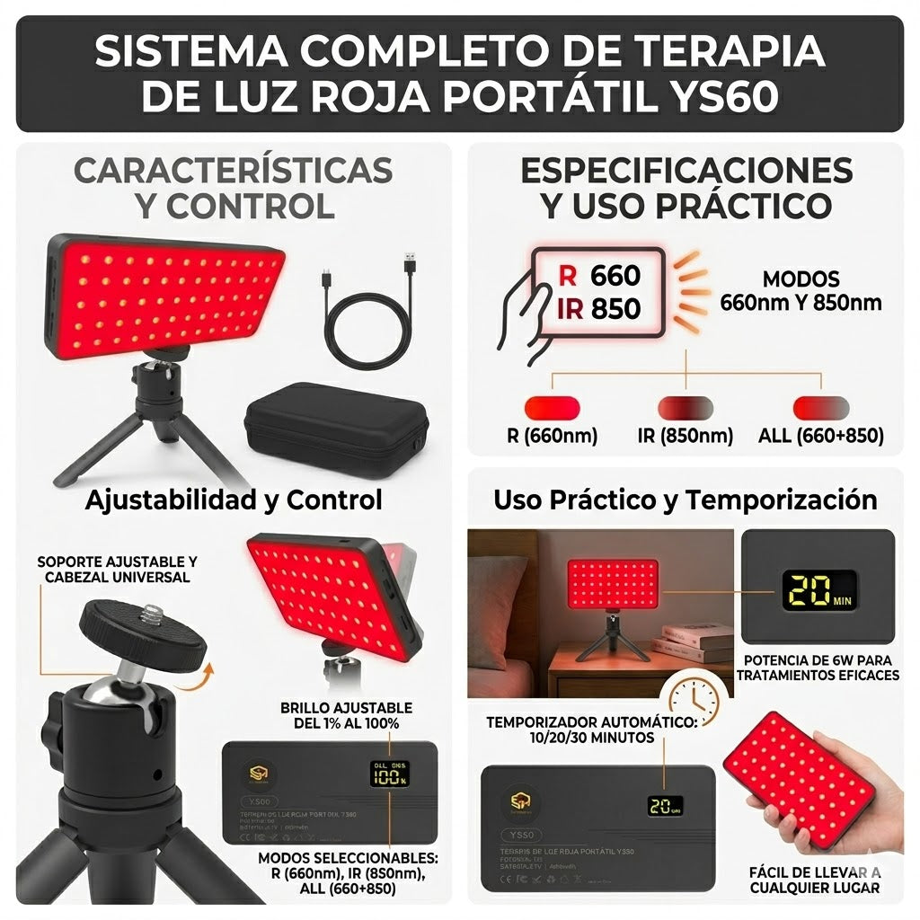 Panel de Luz roja e infrarroja terapeútica